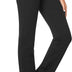 Tapata Women's Stretchy Straight Dress Pants with Pockets Tall, Petite, Regular for Office Work Business, Black, XL / 34L