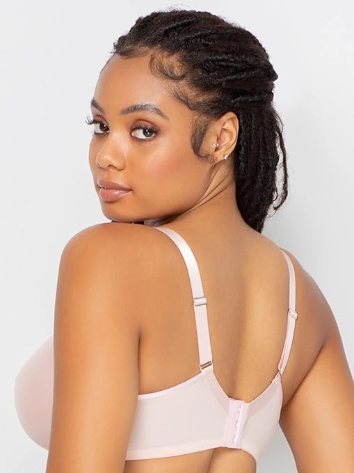 Curvy Couture Women's Sheer Mesh Full Coverage Unlined Underwire Bra