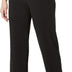 Briggs New York Women's Flat Front Pull On Pant with Slimming Solution, Black, 16 Short