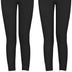 JOCMIC Girls Fleece Lined Leggings Winter Thermal Trousers Pants Thick and Warm Pack of 2 Black, 5-6 Years, Tag 120