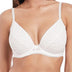 Freya Women's Soiree Lace Padded Plunge Bra, Sheer, White, 36G