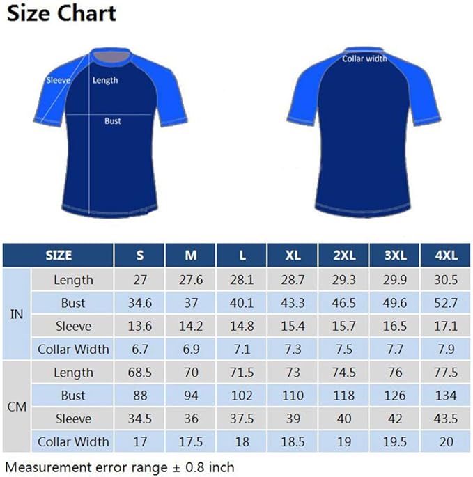 H.MILES Men's Rash Vest Short Sleeve Male Adults Rashguard Swim Base Layer Snorkeling Swimming Surfing Tops Diving Beach T-shirt DK Navy/DK Blue L