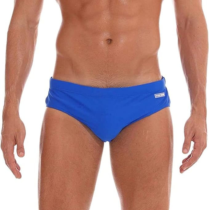 Arcweg Men's Swimming Trunks Briefs Low Waist with Removable Pad Swimwear Elastic Beach Shorts Boxers Underwear