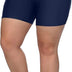 High Waisted Swim Shorts for Ladies Plus Size Tummy Control Boyshorts Elastic Waistband Tankini Bottom, Navy, 3XL