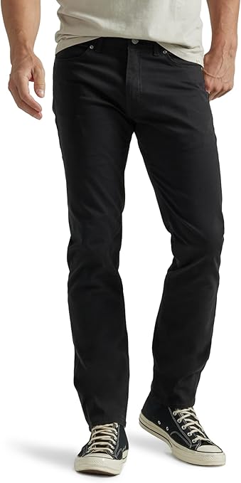 Lee Men's Performance Series Slim Straight Leg Jean Extreme Motion, Black, 34W x 30L