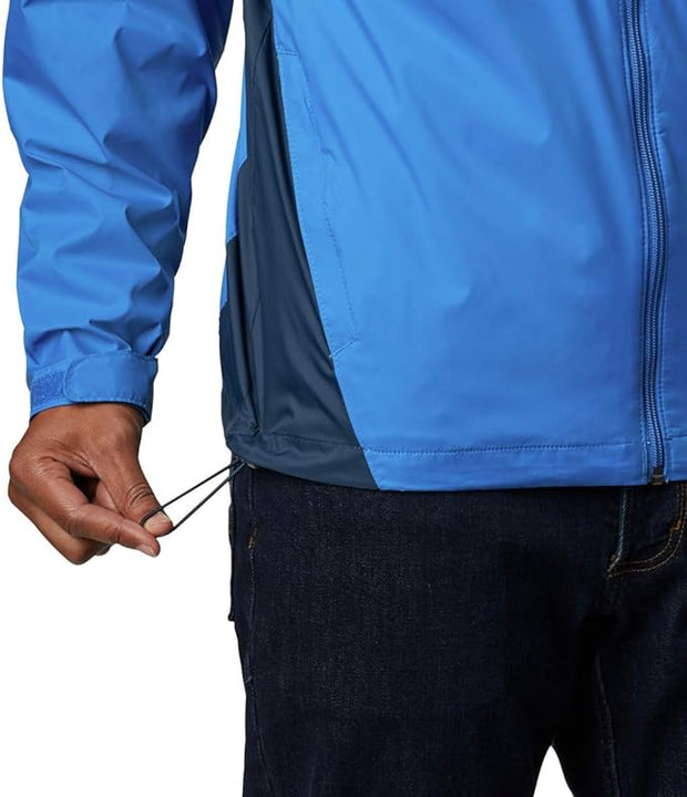 Columbia Men's Glennaker Lake Rain Jacket, Blue Jay/Columbia Navy, L Tall