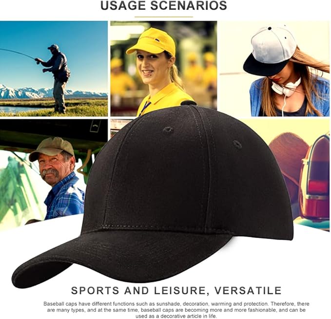 3 Pack Baseball Cap for Men Women 100% Cotton Baseball Cap Sports Casual Plain Sun Hat Hats Brass Polo Style Classic
