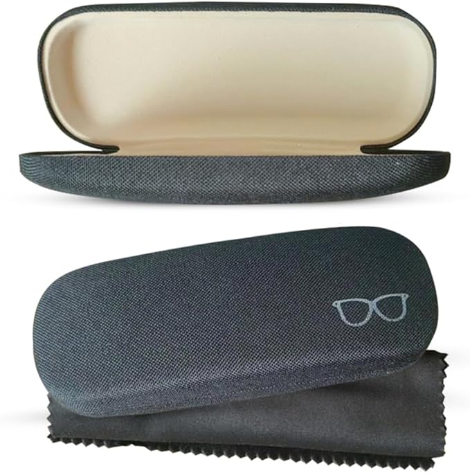 R&B Sports & Leisure Black Glasses Case - Hard Shell Sunglasses Case for Women, Men & Kids