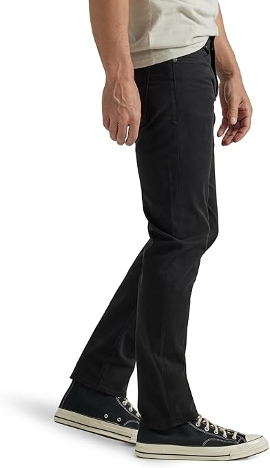 Lee Men's Performance Series Slim Straight Leg Jean Extreme Motion, Black, 34W x 30L