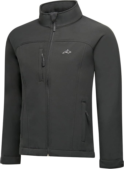 Killer Whale Softshell Jacket Mens Waterproof UK Premium (Dark Grey, XXL)