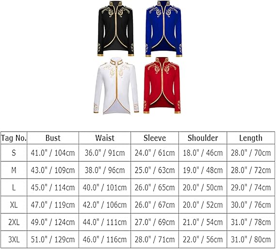 FYMNSI Men's Prince Costume Blazer Gothic Steampunk Tailcoat Men's Tuxedo Festive Suit Medieval Victorian Retro Jacket, black, XL