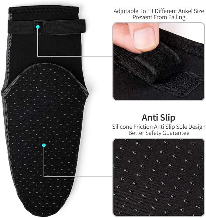 COPOZZ 3 mm diving socks, neoprene socks for adults, women, men, thick diving socks, water sports, swimming socks for swimming, snorkelling, sailing, surfing, water sports