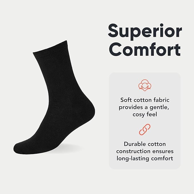 FM London (6-Pack) Boys & Girls School Socks 9-12