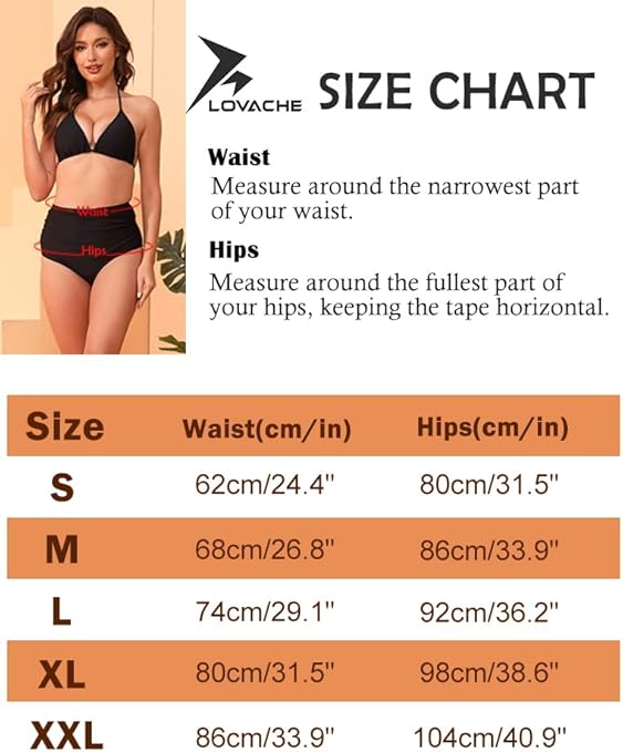 Lovache Women's High Waisted Bikini Bottoms Solid Ruched Tummy Control Swim Briefs Black