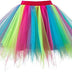Ancokig Tulle Skirt for Women, Tutu, Adults, Dance Skirt, Carnival, Costumes, Rainbow, Large/X-Large