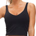 Women’s Longline Sports Bra Wirefree Padded Medium Support Yoga Bras Gym Running Workout Tank Tops - Black - M
