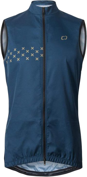 CATENA Men's Windproof Cycling Vest Breathable Lightweight Gilet Sleeveless Biking Jacket for Riding, Running Outdoor Sports (S, Navy)