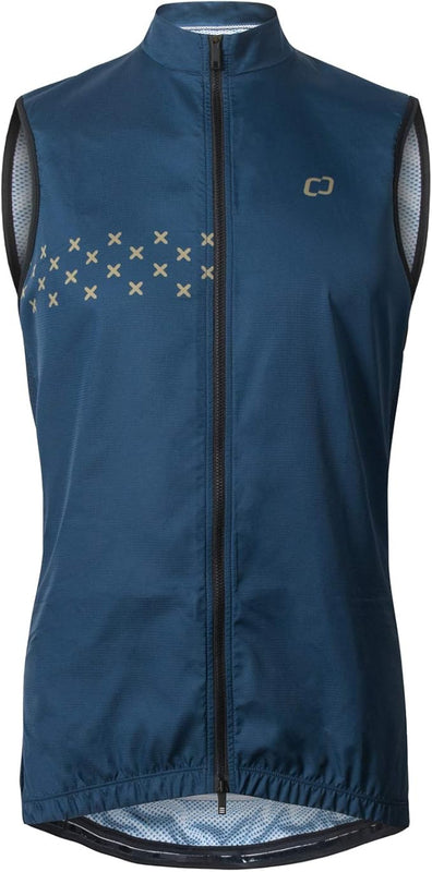 CATENA Men's Windproof Cycling Vest Breathable Lightweight Gilet Sleeveless Biking Jacket for Riding, Running Outdoor Sports (S, Navy)