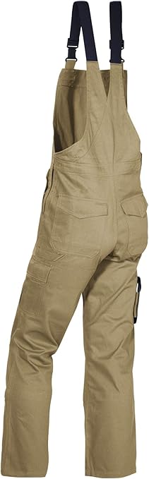PKA Men's Star Dungarees Work Trousers, Khaki, 44