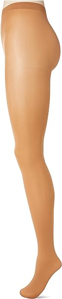 Nur Die Women's Pack of 2 Opaque 40 Denier Tights Soft Matte Look Comfortable Waistband Gusset Reinforced Toe, 40 den, Amber, 44
