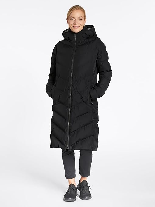 Ziener Women's telse Winter Coat | Warm, Breathable, Waterproof, Knee Length, Black, 44 Tall