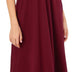 FISOUL Womens Short Sleeve Criss Cross Maxi Dresses Plain Loose Long Dresses with Side Pockets (Burgundy, XX-Large)