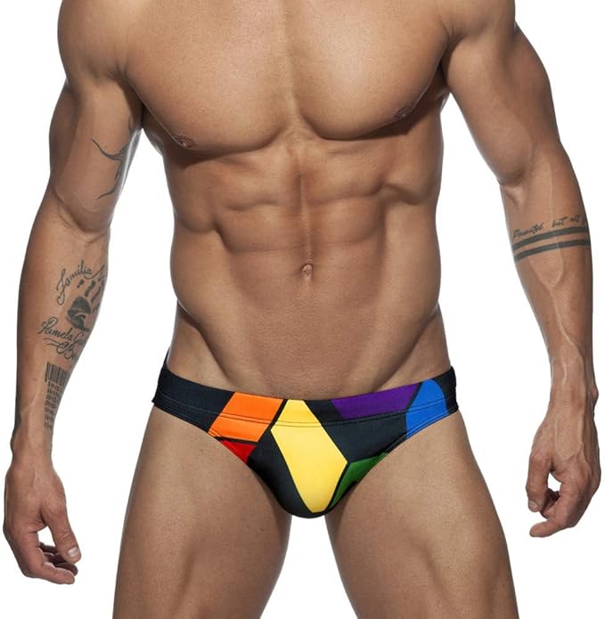 sandbank Men's Swimming Surfing Underwear G String Thong Bikini Brief Swimwear Bottom Black, M