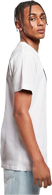 Mister Tee Men's Herren Become The Change Butterfly Tee White, S T-Shirts, S