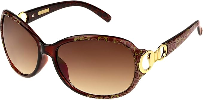 Foster Grant Womens Latte 2.0 Sunglasses, Dark Transparent Brown