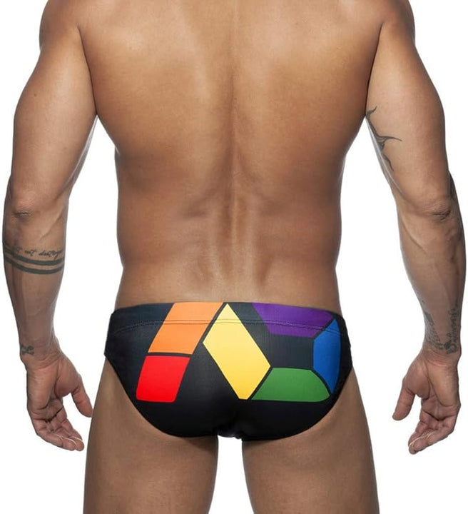 sandbank Men's Swimming Surfing Underwear G String Thong Bikini Brief Swimwear Bottom Black, M