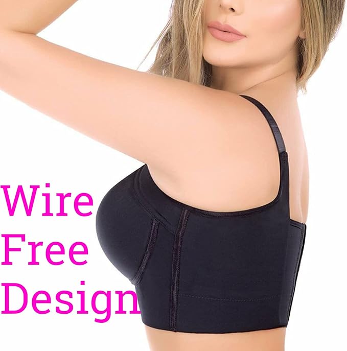 Kais Harris Filifit Sculpting Uplift Bra│Back Fat Coverage Bra for Women│Shapwear Bra for Women│Ladies Seemless Wide Back Sports Bra, XL