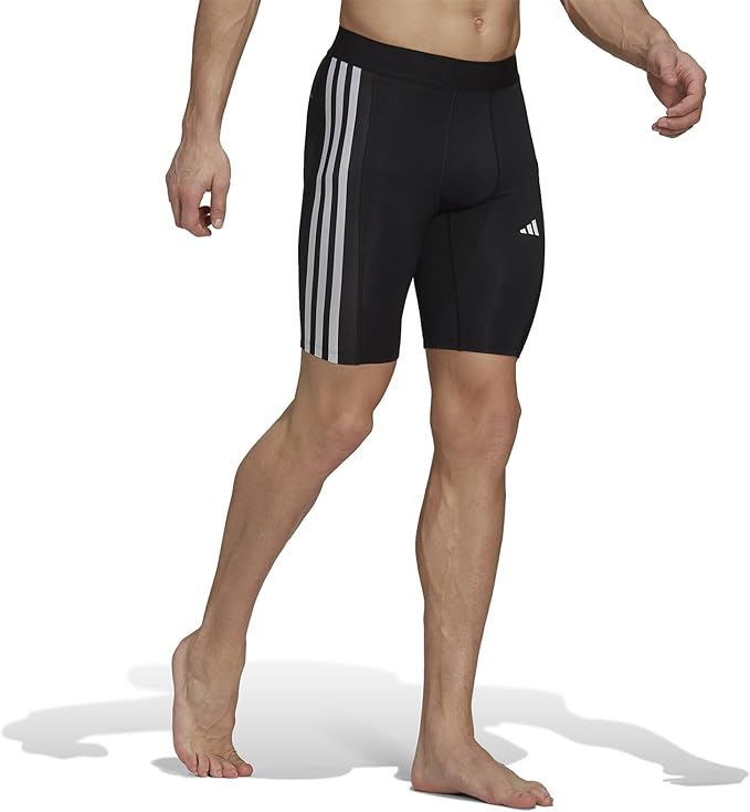 Adidas Men's Techfit 3-Stripes Training Tights, Black, M