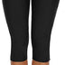 ECUPPER Women's Mid Waist Swimming Capris Shorts Knee Length Swim Leggings Bottom Pants Black XL