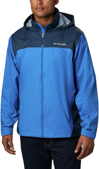 Columbia Men's Glennaker Lake Rain Jacket, Blue Jay/Columbia Navy, L Tall