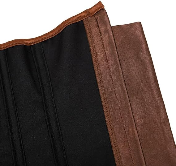 Kelvry Women's Satin Waist Cincher Lace up Boned Bustier Underbust Corset XL