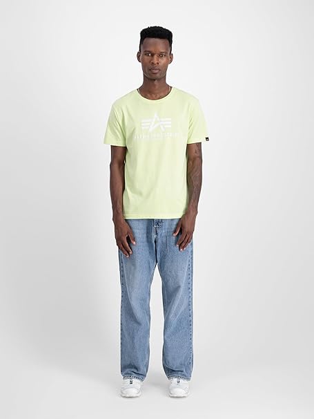 Alpha Industries Men's Basic T-Shirt, Arctic Lime, XXL