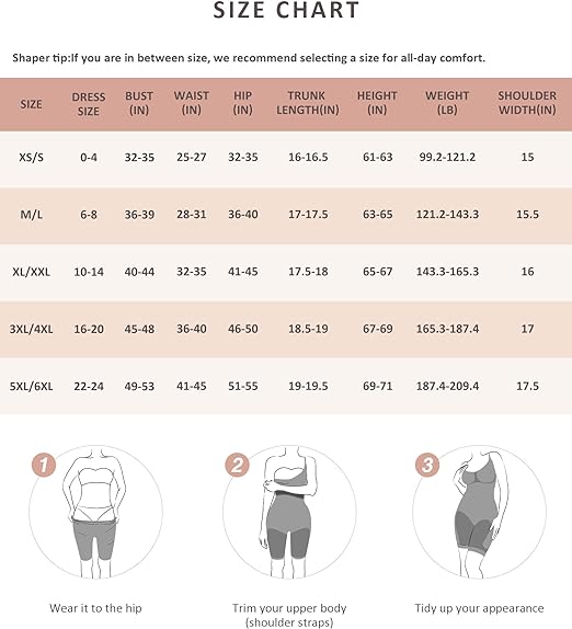 FeelinGirl Butt Lifter Bodysuit Full Body Shaper Tummy Control Shapewear Seamless Bodysuit for Women Shapewear Full Body Shaper Adjustable Shoulder Straps XL/XXL Black