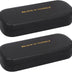 Arqumi Glasses Case, 2 Pack Hard Shell Sunglasses Case PU Leather Portable Eyeglass Case Box for Men Women Student Black