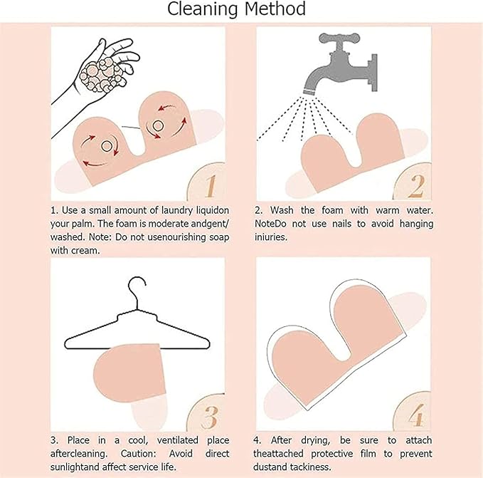 Bontierie Women's Push Up Plunge Adhesive Deep U-Shaped Sticky Bra, Strapless Backless Breast Lifting Bra, Beige, D