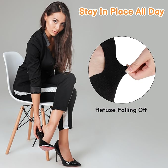 Zuimei 7 Pairs No Show Socks for Women, Breatheble Invisible Ultra Low Cut Liner Socks Non Slip Cotton Boat Socks Boat Shoes with Silicone Strips for Sneaker Loafers. Multicolor, 4.5-7