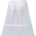 BEAUTELICATE Women's Petticoat Crinoline Long A-line Underskirt Tulle Half Slip With Hoops For Wedding Bridal Evening Dress Cosplay Medieval Costume(White - 2 Hoops, 6-10)