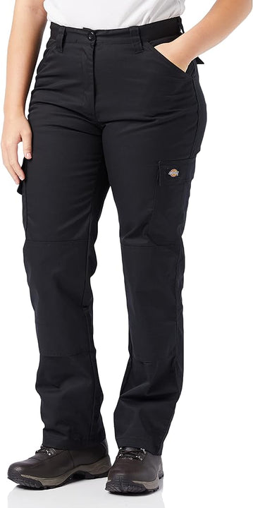 Dickies Women's Everyday Flex Trouser Work Utility Pants, Black, 14 UK