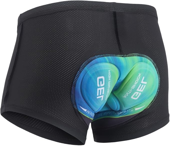 Sillictor Padded Cycling Shorts Men 9D Gel Cycle Shorts Mens Mountain Bike Shorts for Men Mesh Quick Dry Motorcycle Biking Cycling Undershorts Breathable Bicycle Underwear Liner 001F Turquoise 2XL