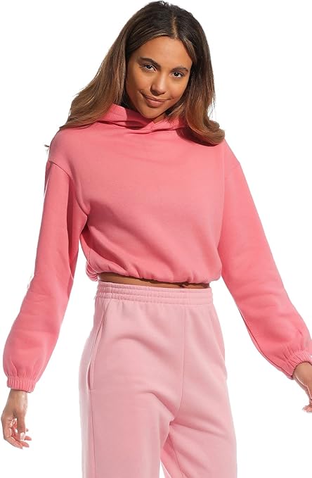 Light & Shade Women's Hooded Sweatshirt, Dusty Pink, XL