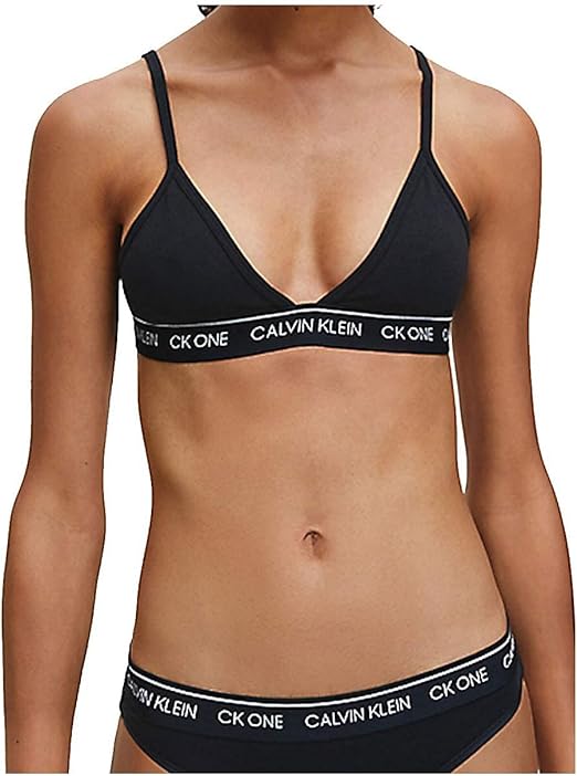 Calvin Klein Women's Unlined Triangle Pad, Black, S