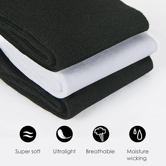 ACWOO Ankle Socks, 6 Pairs Athletic Ankle Socks, Cotton Trainer Sports Socks, Breathable Running Socks for Men Women Ladies, Non-Slip Low Cut Short Socks for Casual and Athletic Wear