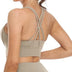 icyzone Sports Bras for Women Medium Impact Padded Strappy Workout Yoga Running Bra Top