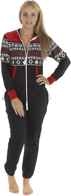 Love My Fashions Womens Unisex Outfit Aztec Print Camo Camouflage Hooded Zip up Onesie All in One Activewear Jumpsuit for Adult Mens Ladies Lougewear Pyjamas Plus Size,Aztec High Neck - Navy Blue,XXL