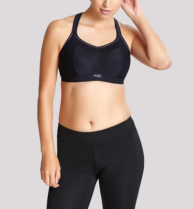 Panache Women's Non-Wired Sports Bra, Black, 34G