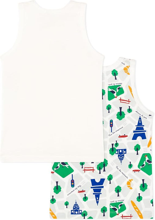 Petit Bateau Boy's Tank Top, 6 Years (Pack of 2)